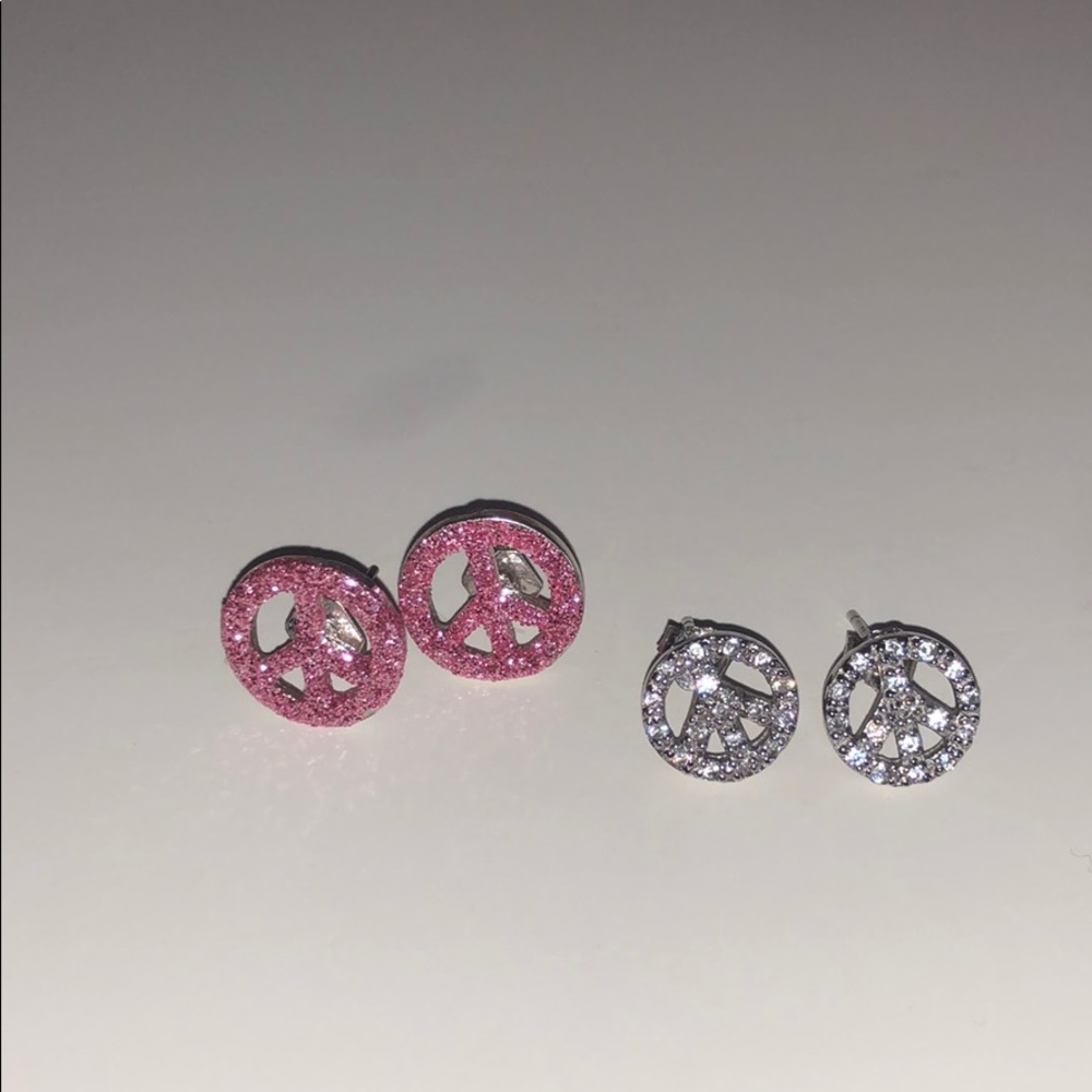 Peace sign earrings